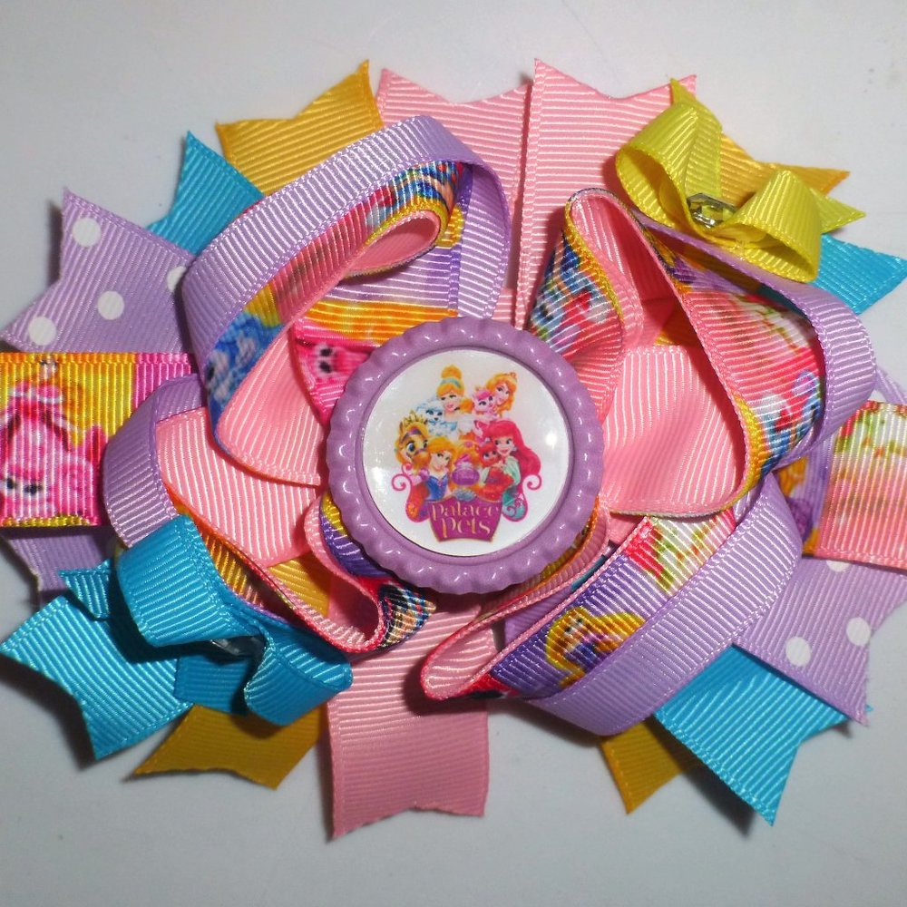 Princess Pets Ariel Cinderella Aurora Rapunzel Girls 5-Inch Hair Bow…